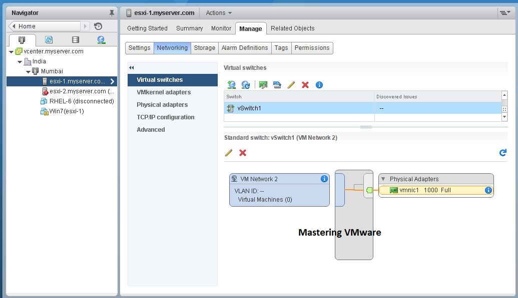 vmware 6.0 create vlan group standard switch