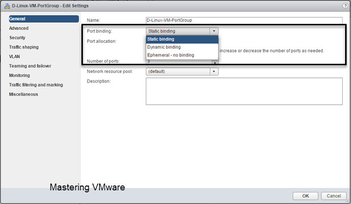 Port binding vmware что это