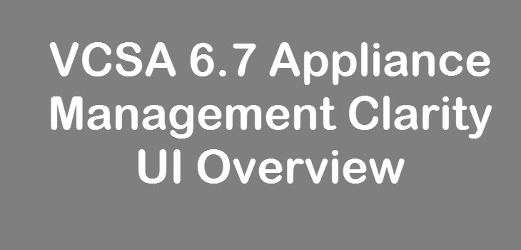 vcsa-appliance-management