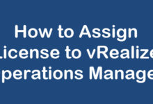assign license to vrealize operations manager