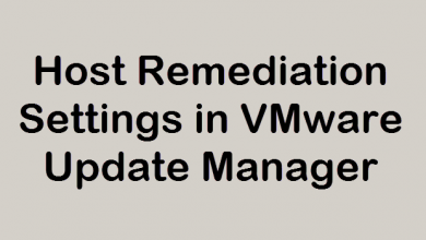 host remediation settings Update Manager