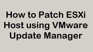 Patch ESXi host using VMware Update Manager