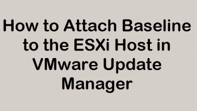 Attach baseline to ESXi Host