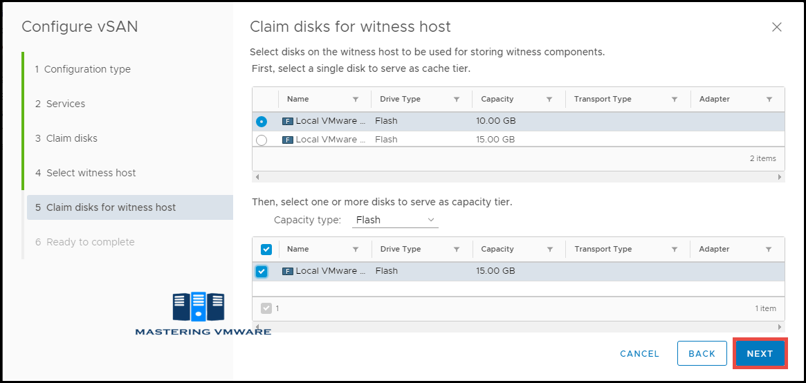 vsan 2 node cluster