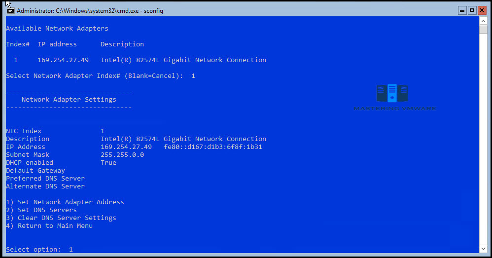 Configure Networking in Windows Server Core