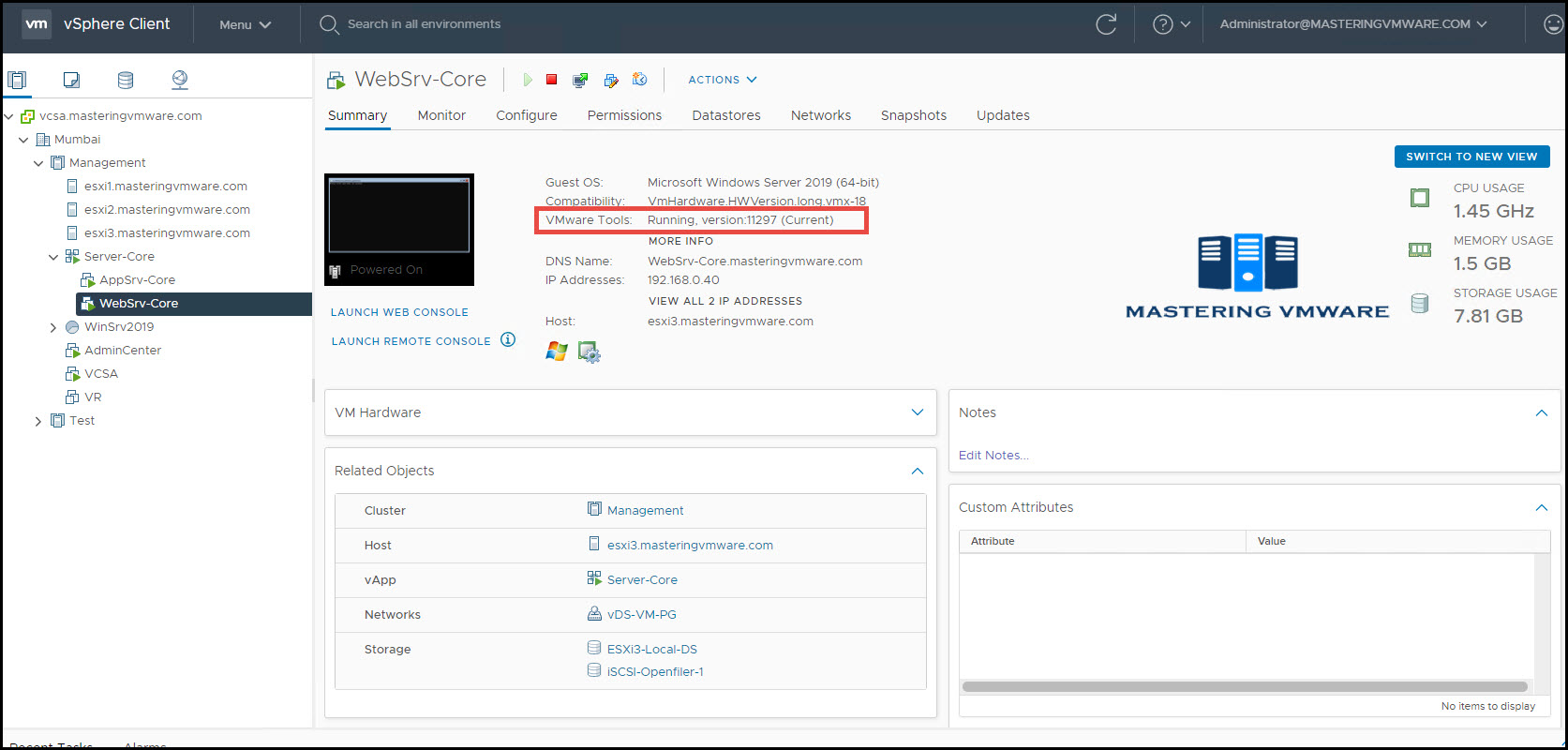 Install VMware Tools in Windows Server Core