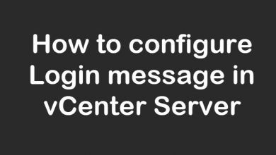 configure Login message in vCenter Server