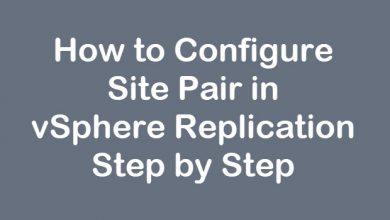 configure site pair in vsphere replication